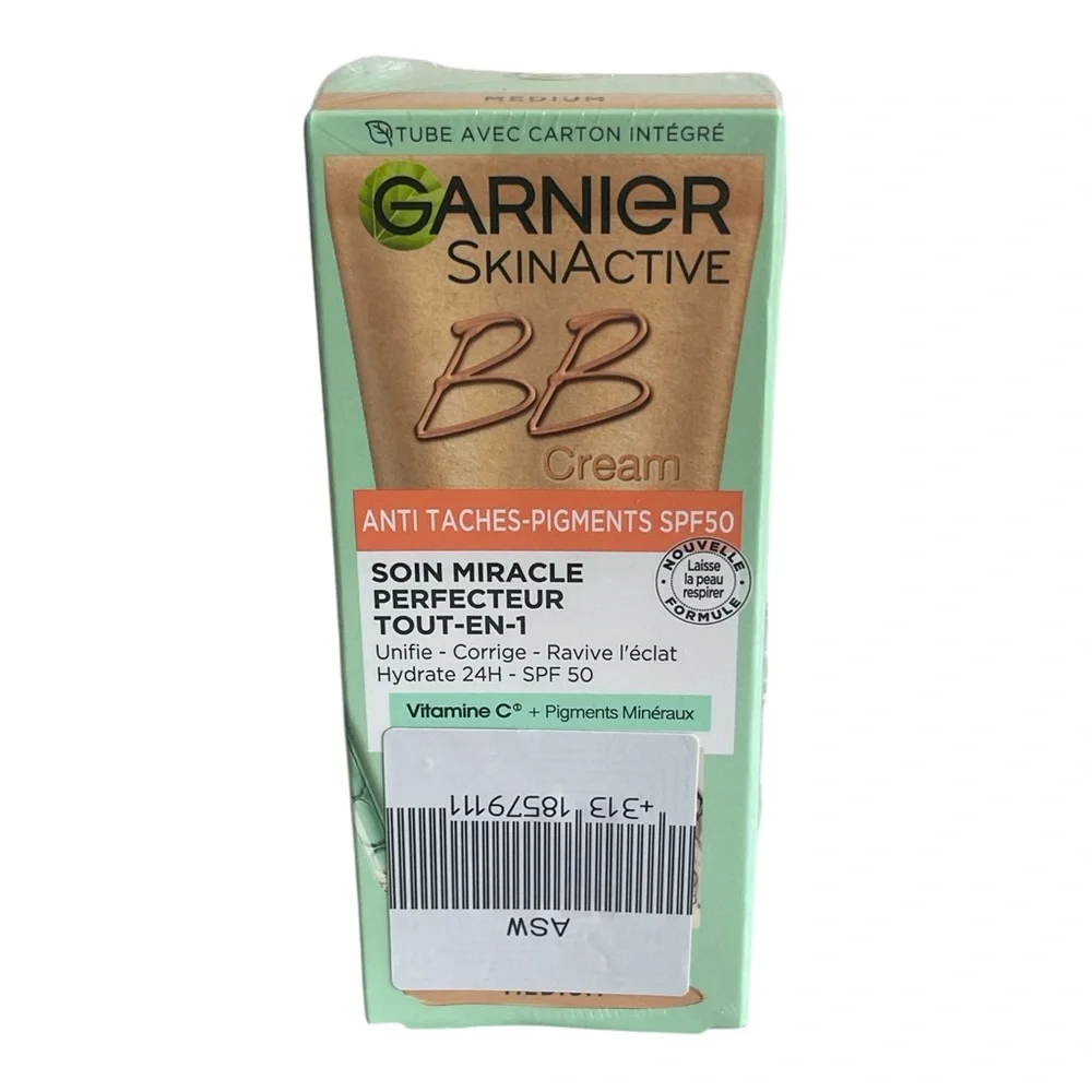 Garnier Skin Active BB Cream Medium Anti Pigment  All In One Miracle SPF 50 New
